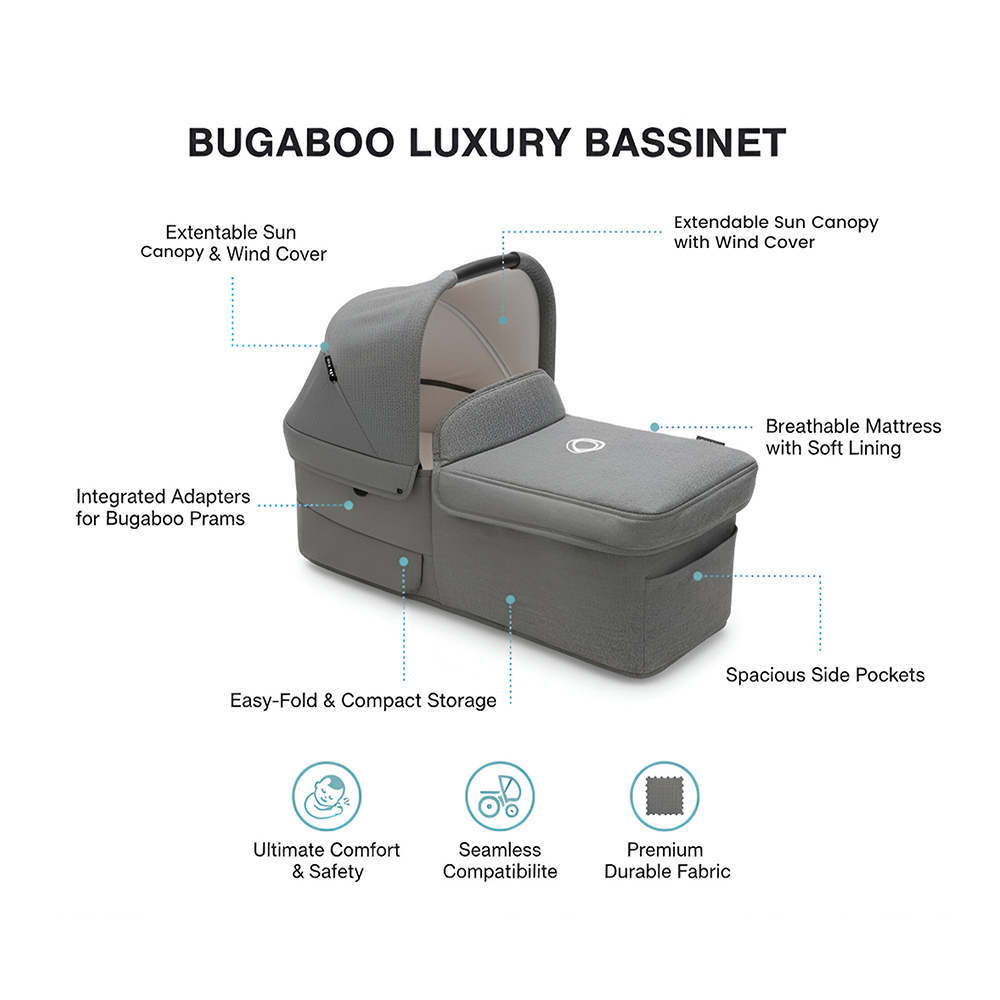 Bugaboo - Donkey 5 Bassinet - Grey Melange