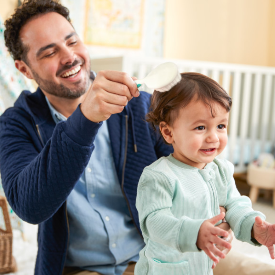 Safety 1st - Baby Easy Grip Brush And Comb Set - White/Aqua - 2 Pcs