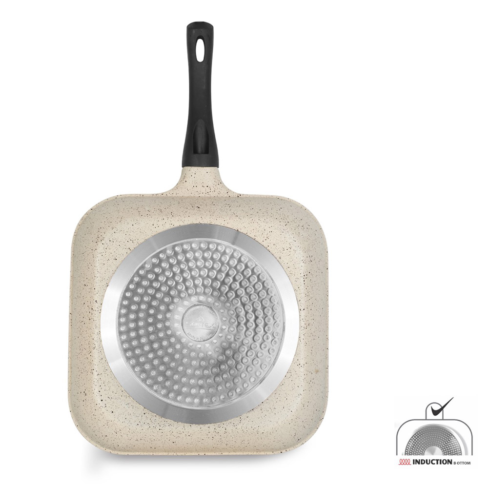 سونكس - مقلاة شوي إيدن غير لاصقة - رخامي أبيض - 28 سم