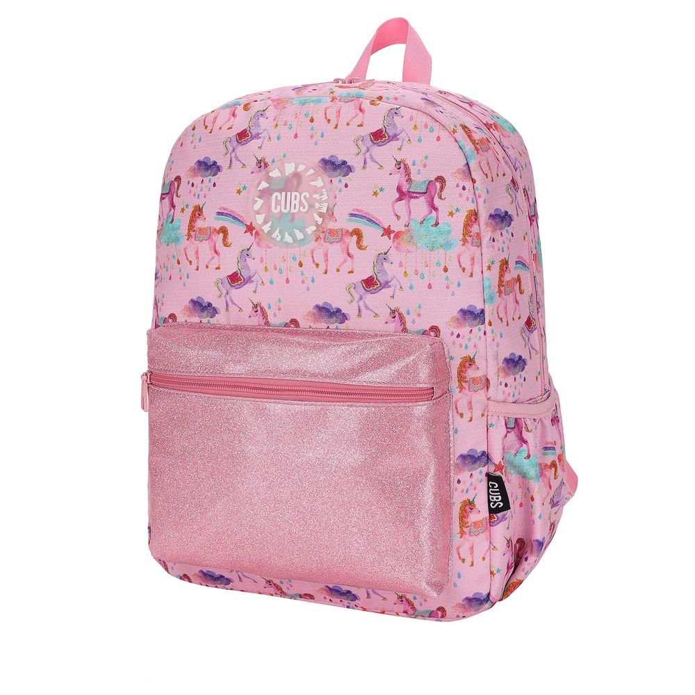 Cubs - Shiny Fabric School Backpack - Rose Pink - 17.7-Inch/45cm