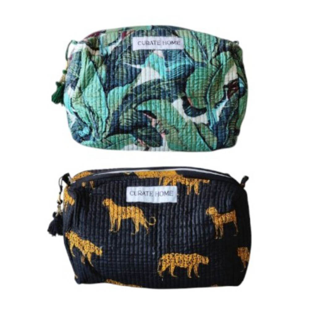 Curate Home - Block Printed Pouch - Style May Vary - 1Pc