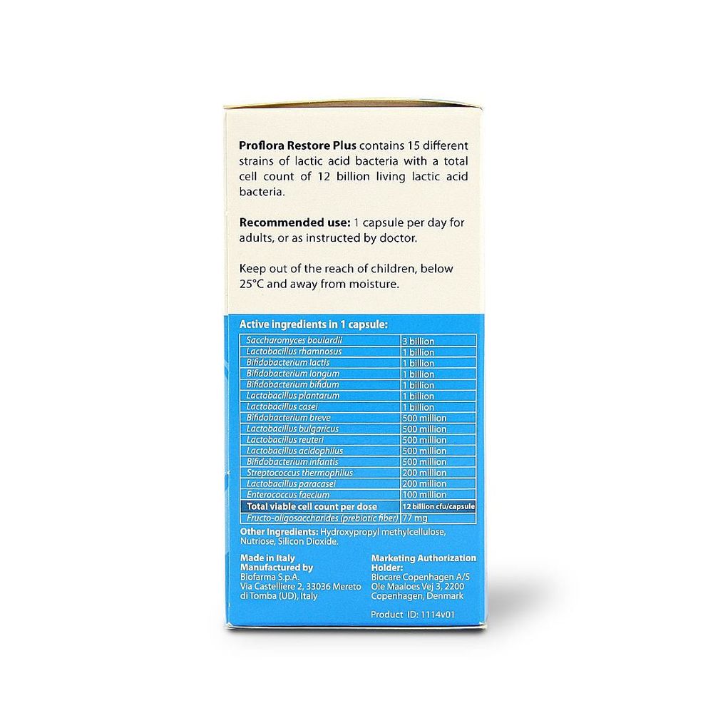 Proflora Restore Plus - Advanced Probiotic + S. boulardii for Intensive Gut Balance & Antibiotic Regimen Support