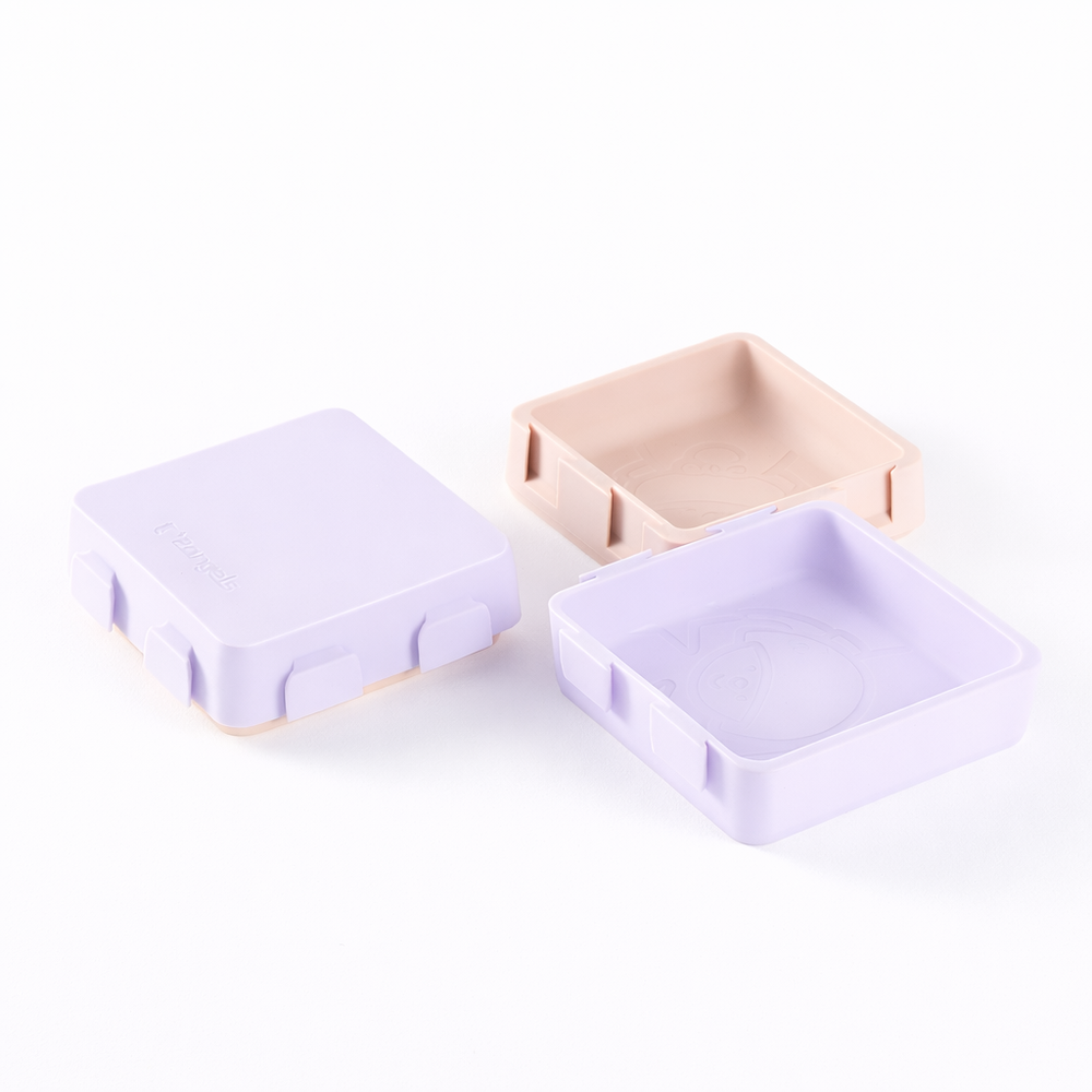 2angels - 2-In-1 Silicone Pack N' Go Puzzleplate - Lavender/Latte