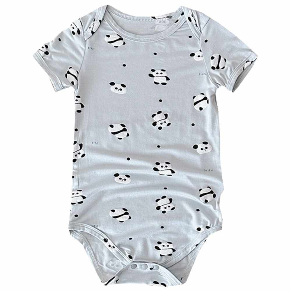 Cherubcare - Panda Print Baby Bodysuit - Blue