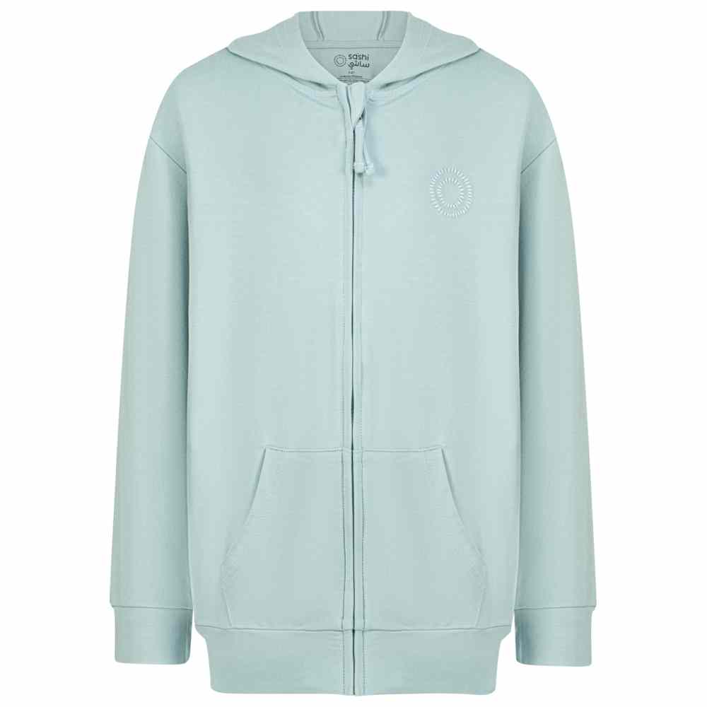 Sashi - Kid's Cloud Dream Solid Zip-Up Jacket - Blue