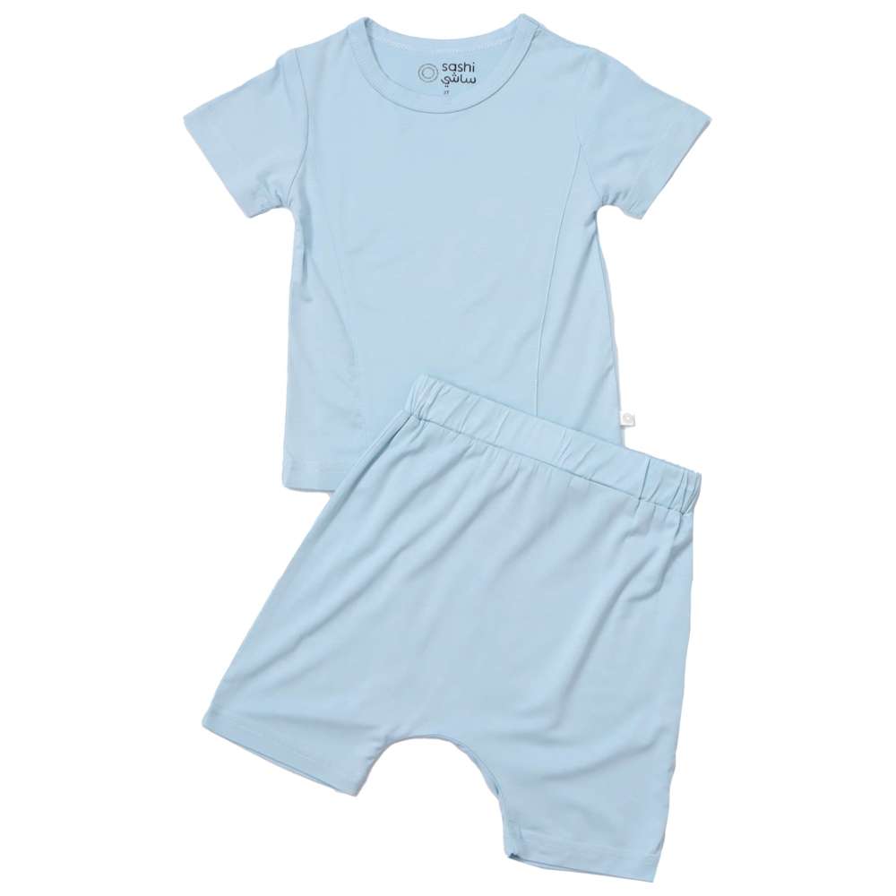 Sashi - 2pc-Set - Boy's T-Shirt & Shorts  - Blue