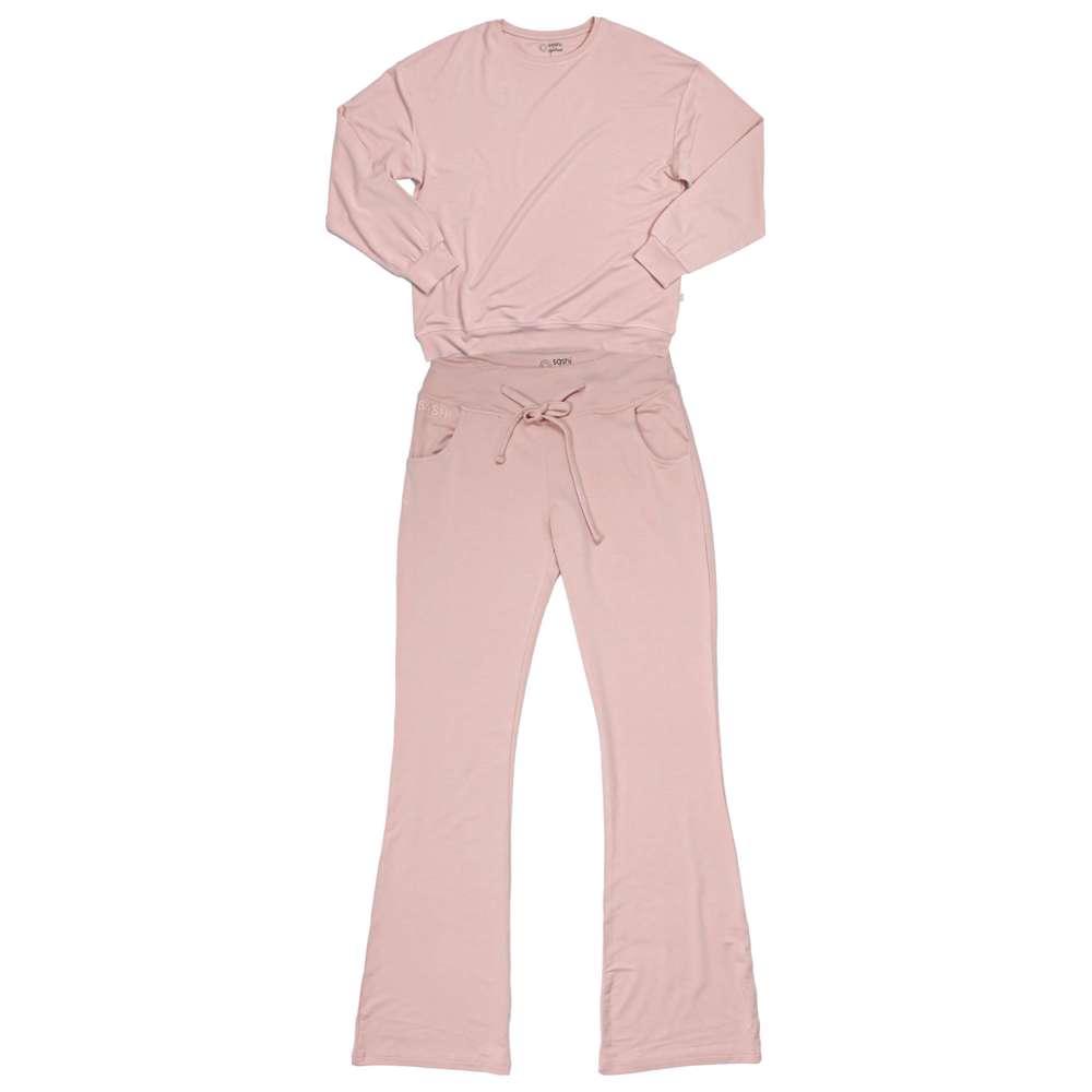 Sashi - 2pc-Set - Women's Cloud Dream Solid Sweater & Pants - Pink