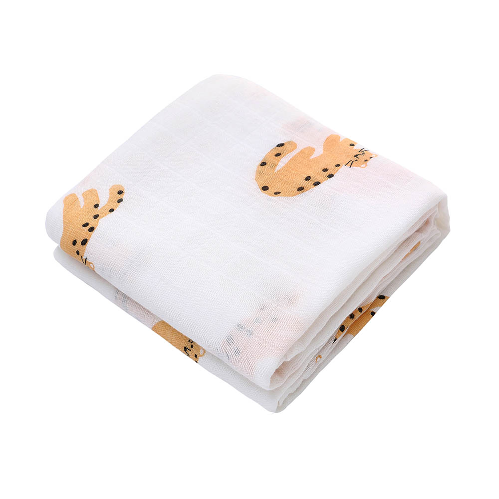 Miracle Baby - 3pc-Set - Bamboo Cotton Baby Swaddle Blanket - Pink - 120 x 120 cm