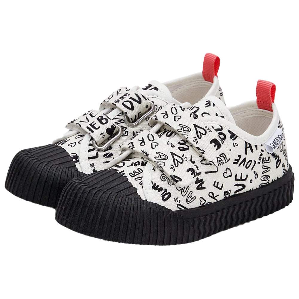 تارانيس - حذاء رياضي من القماش والمطاط للأولاد - أسود وأبيض