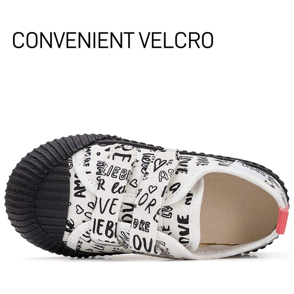 تارانيس - حذاء رياضي من القماش والمطاط للأولاد - أسود وأبيض