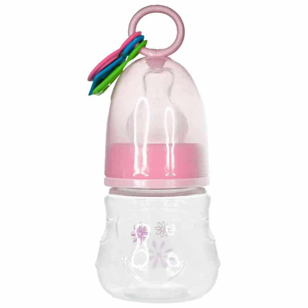 بيبي - الرضّاعة  للأطفال - وردي/شفاف - 60 مل