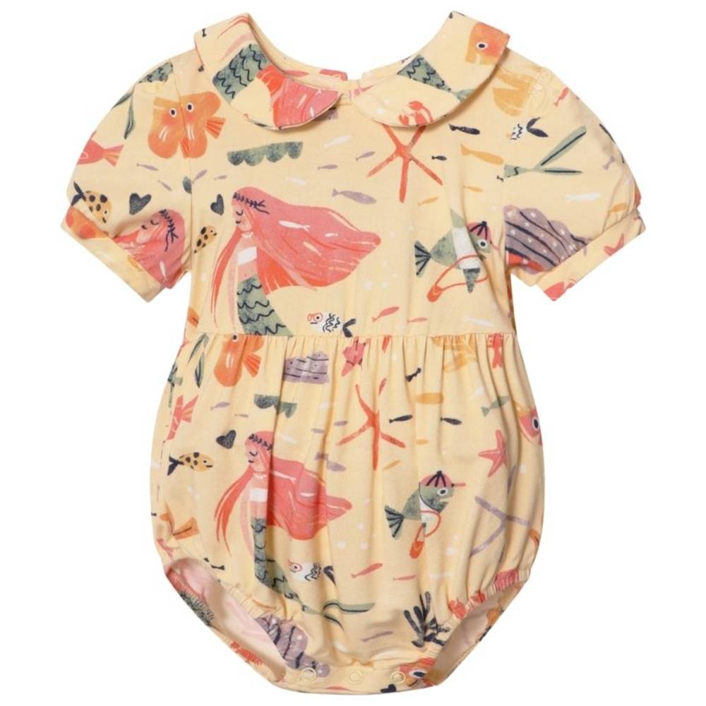 Atlas & Maya - Iconic Peter Pan Organic Bamboo Bubble Bodysuit - Mermaid Love