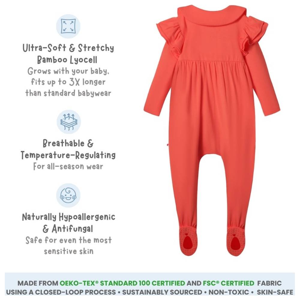 أطلس ومايا - بدلة لعب بنقشة الكمأة والكشكشة من الخيزران العضوي - مرجاني