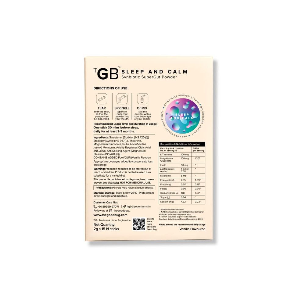 The Good Bug - Daily Probiotic - Sleep And Calm - 15 Sticks