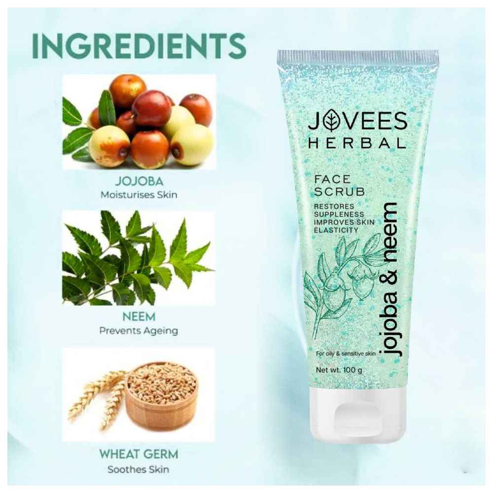 Jovees Herbal - Jojoba & Neem Face Scrub - 100 gm