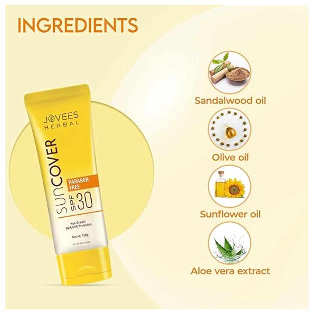 Jovees Herbal - Suncover SPF 30 - 100 gm