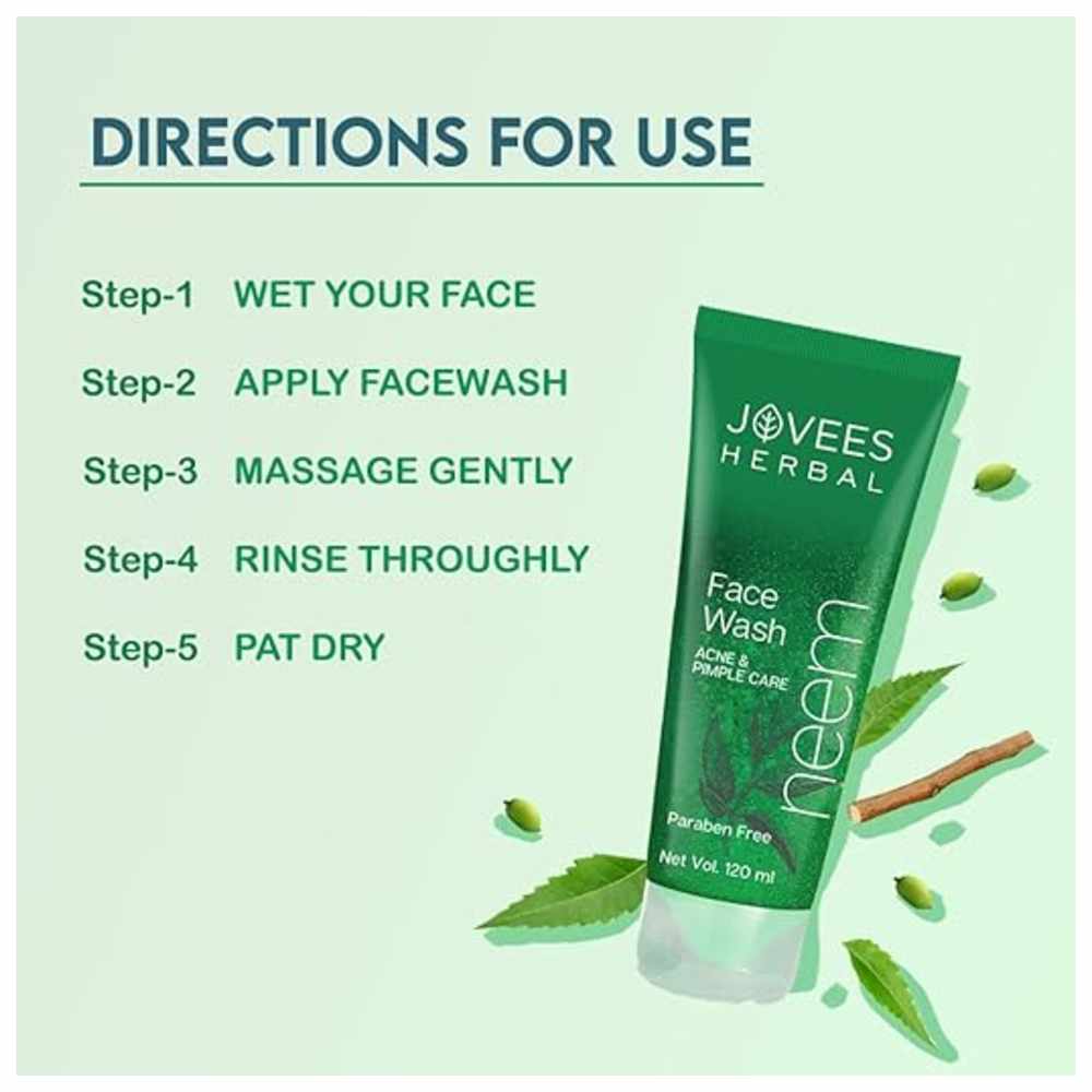 Jovees Herbal - Acne & Pimple Care Neem Face Wash - 120 ml