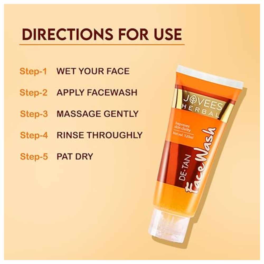 Jovees Herbal - De-Tan Face Wash - 120 ml