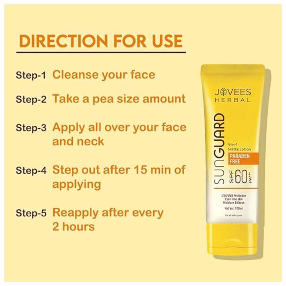 Jovees Herbal - 3-In-1 Sunguard SPF 60 - 100 ml