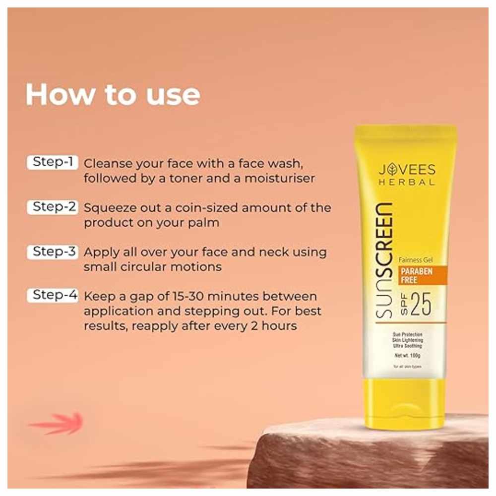 Jovees Herbal - Fairness Gel Sunscreen SPF 25 - 100 gm