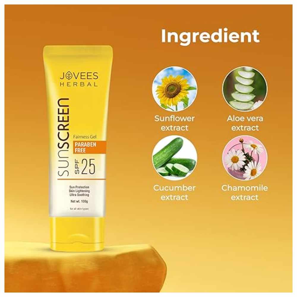 Jovees Herbal - Fairness Gel Sunscreen SPF 25 - 100 gm
