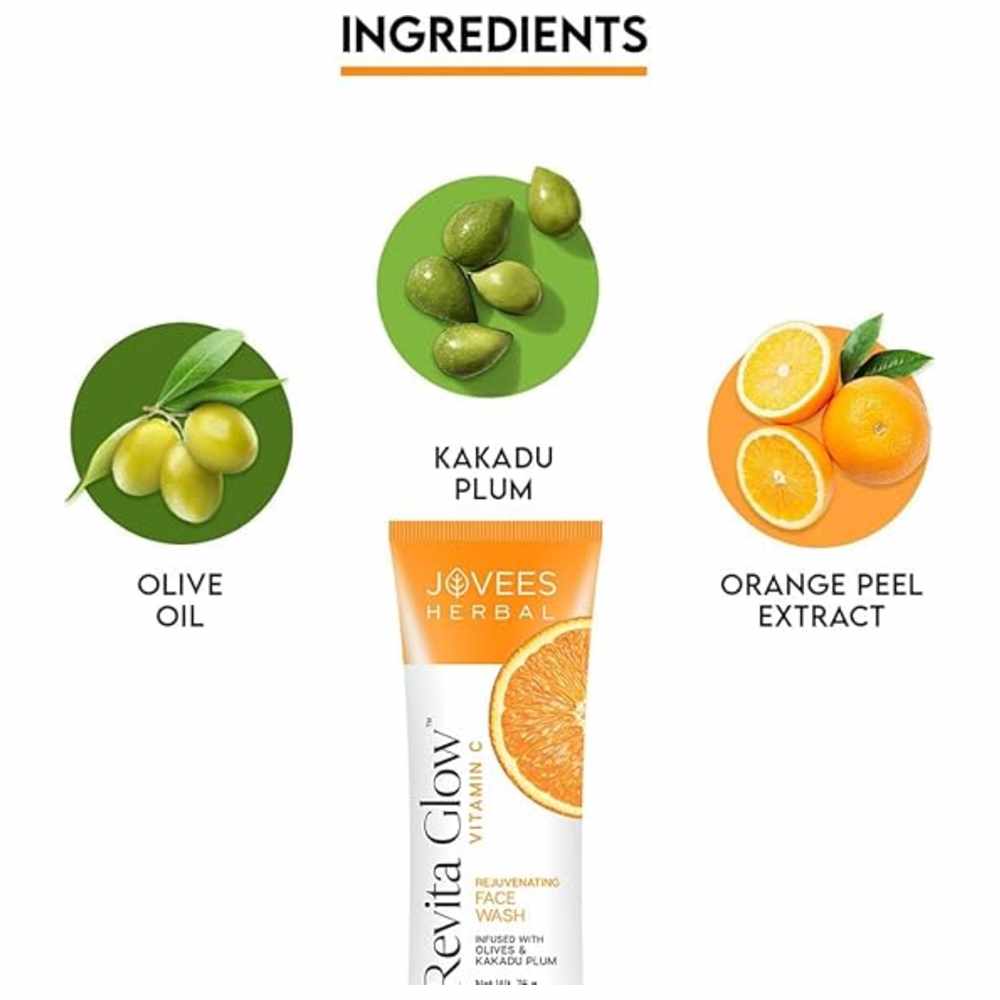 Jovees Herbal - Revita Glow Vitamin C Rejuvenating Face Wash - 75 gm