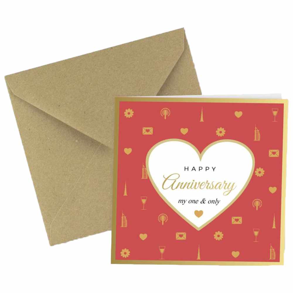 Share The Love - Happy Anniversary Greeting Card - Red