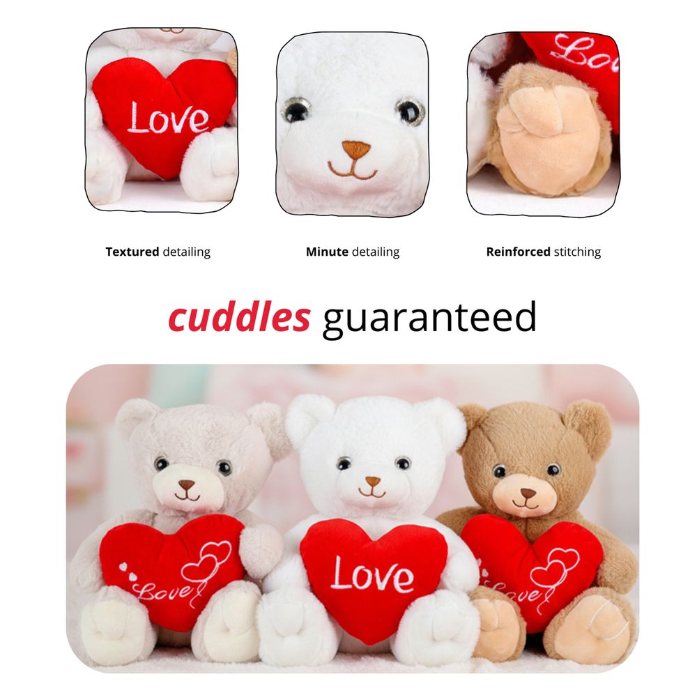 شير ذا لوف - مجموعة دباديب عناق الحب المتنوعة - 25 سم