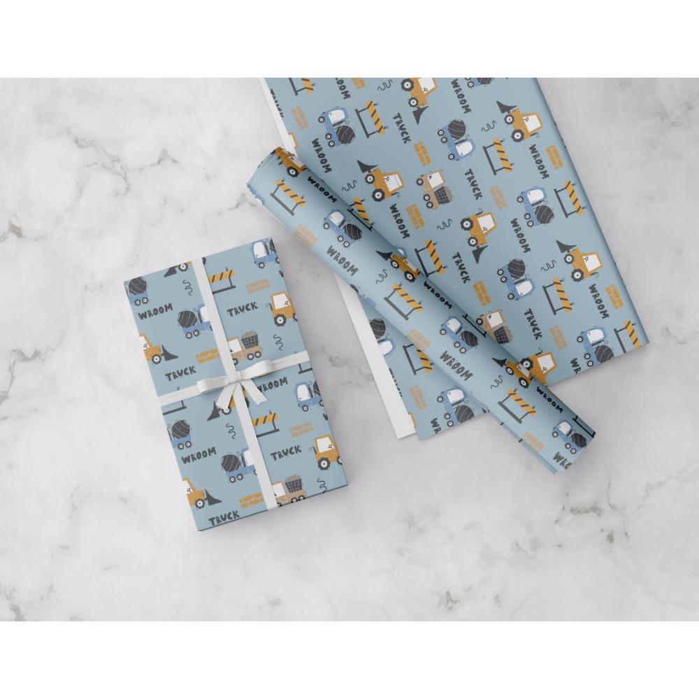 Share The Love - Gift Wrapping Paper Pack - DIGGERS KIDS WRAPPING PAPER