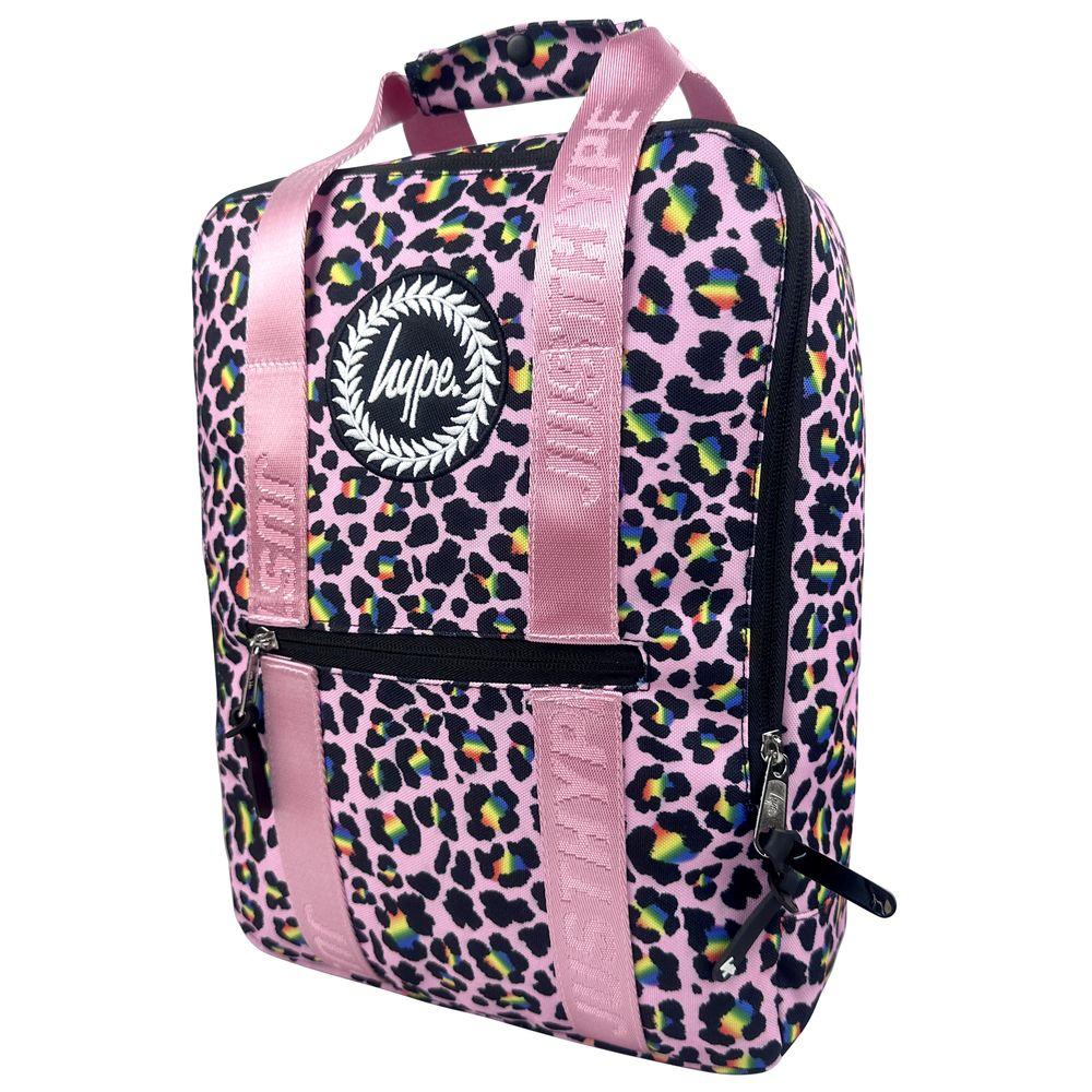 Hype - Boxy Backpack - Pink Disco Leopard - 14.5-inch