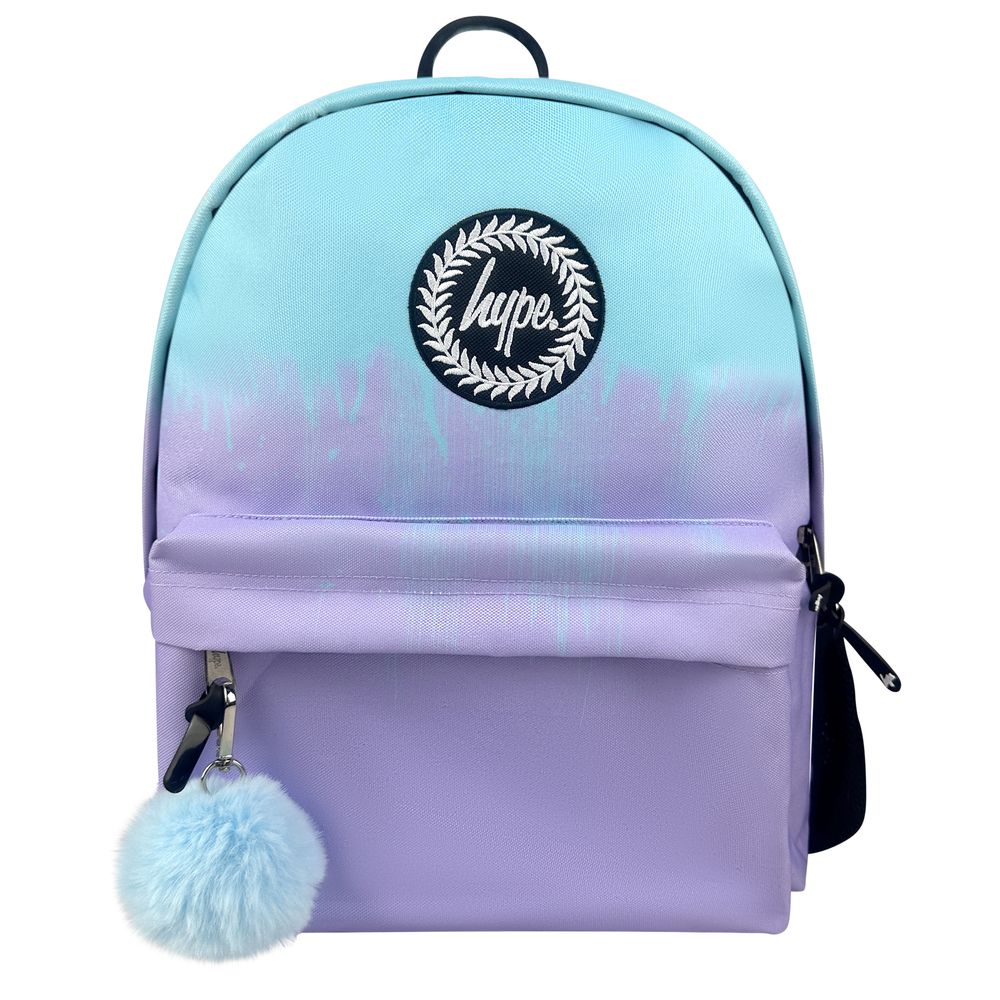 Hype - Iconic Backpack - Lilac & Teal Drips - 16.5-inch