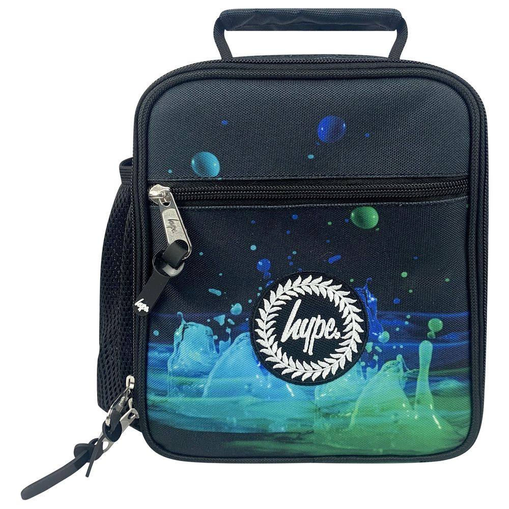 Hype - Insulated Lunch Bag - Black 3D Droplets