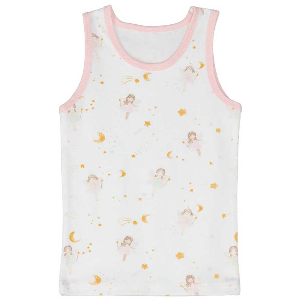 Under the Nile - Organic Girl's Dreamland Undershirt - White