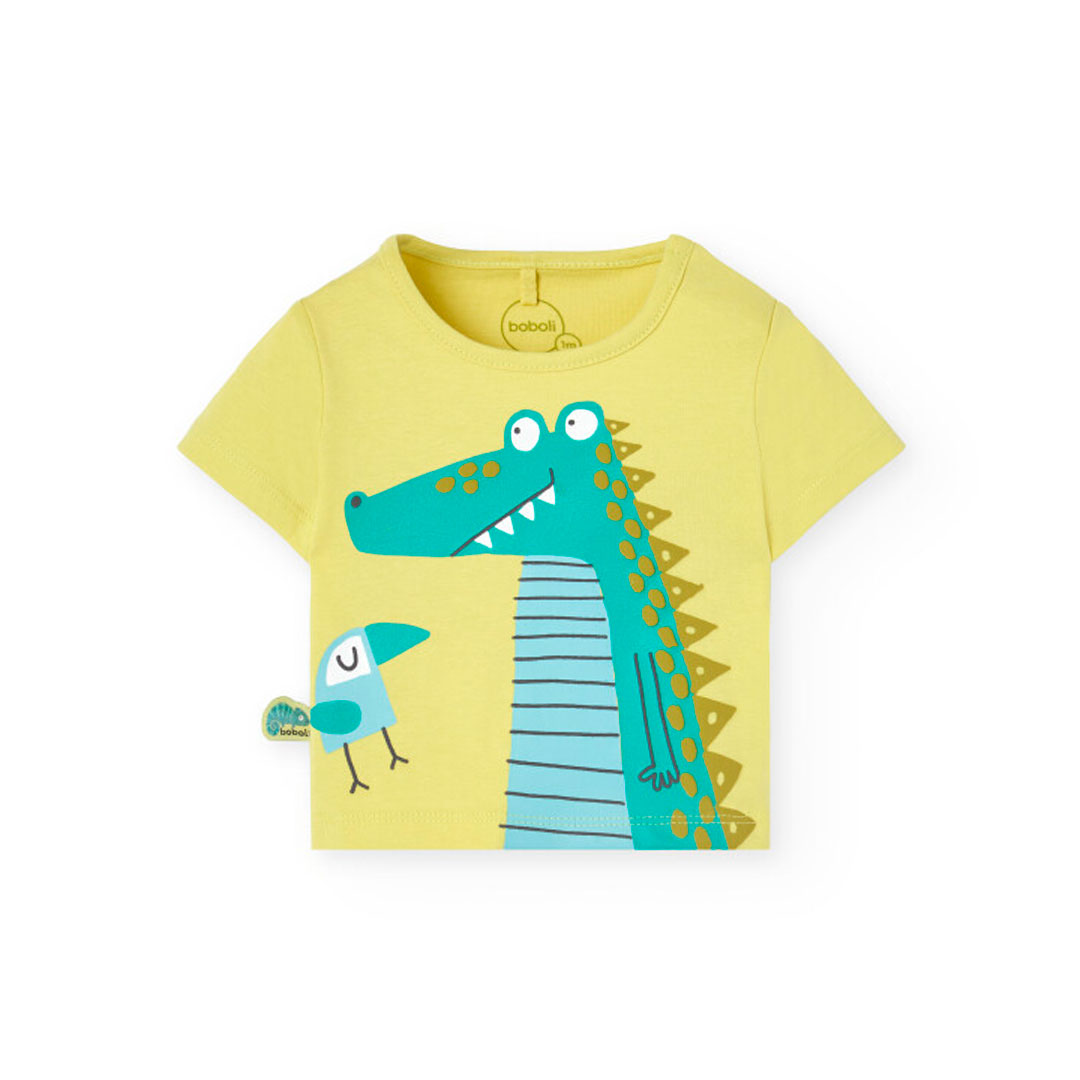 Boboli - 2-pc-Set - Baby Boy's Animal Printed Knitted T-Shirt & Shorts - Green