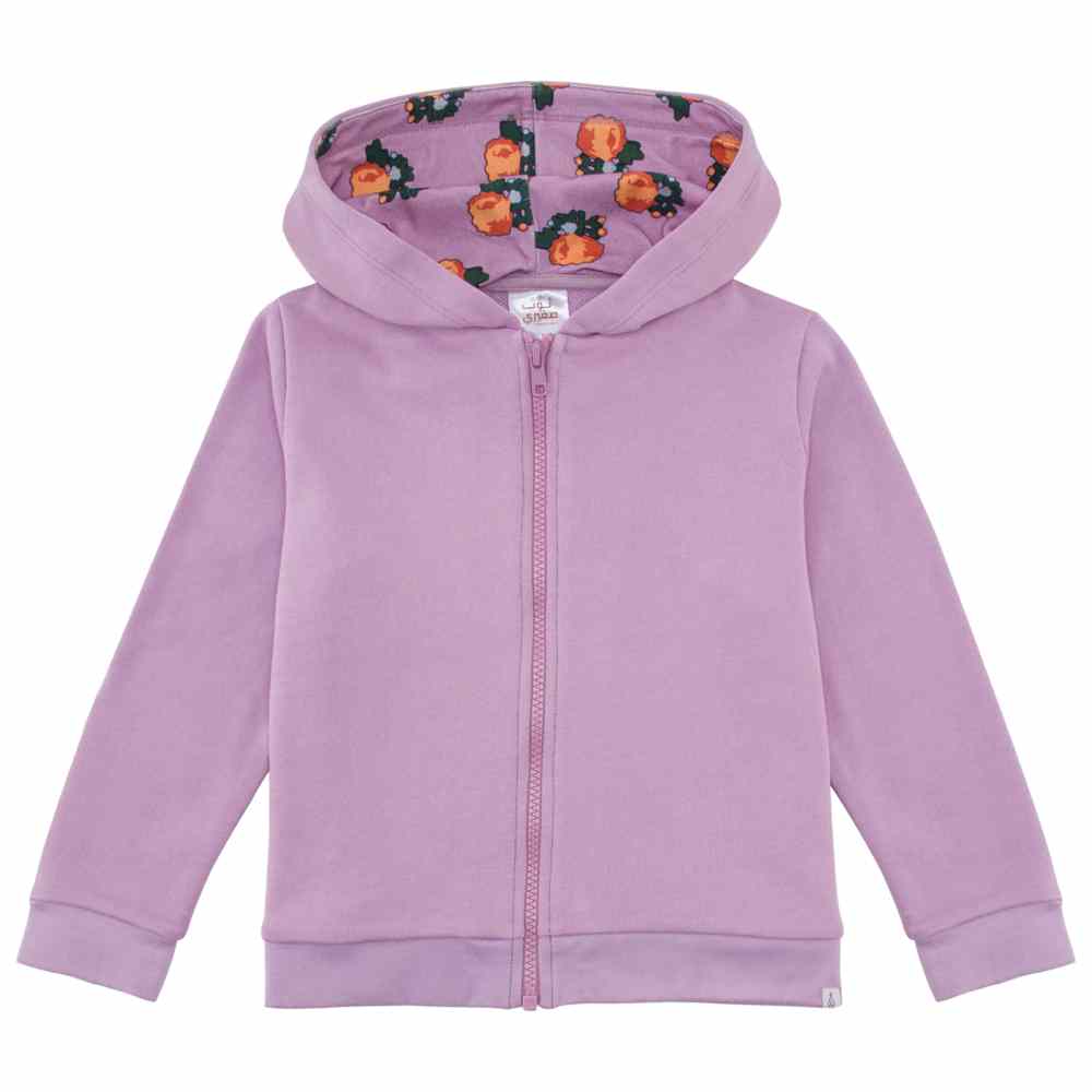 ثوب صغيري - سويت شيرت بسحّاب للبنات - بنفسجي فاتح