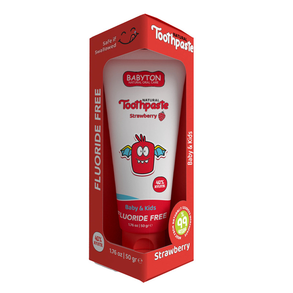 Babyton - Baby & Kids Natural Toothpaste - Strawberry - 50 gm