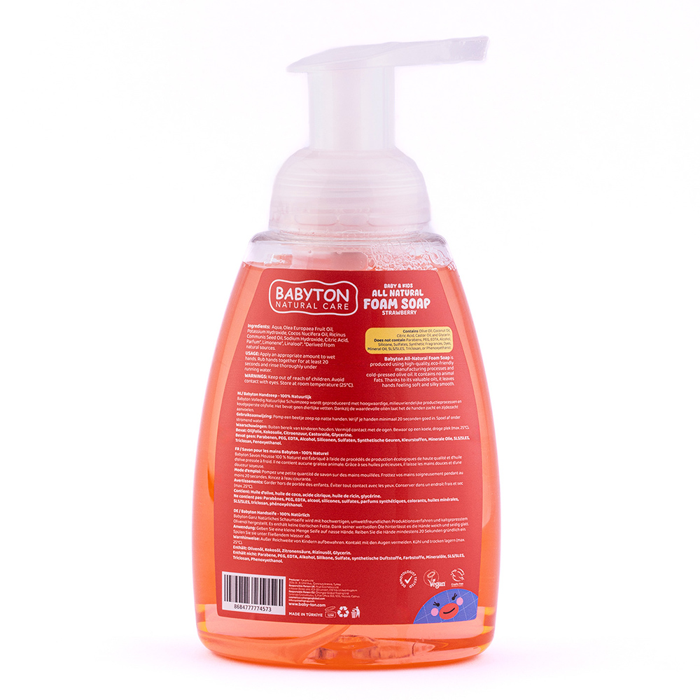 Babyton - Baby & Kids All Natural Foam Soap - Strawberry - 350 ml