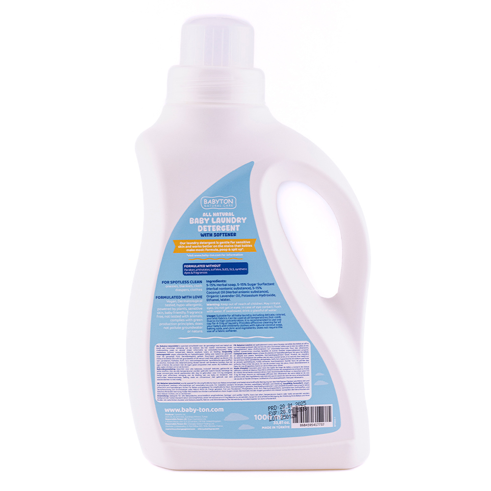 Babyton - All Natural Baby Laundry Detergent With Softener - 1000 ml