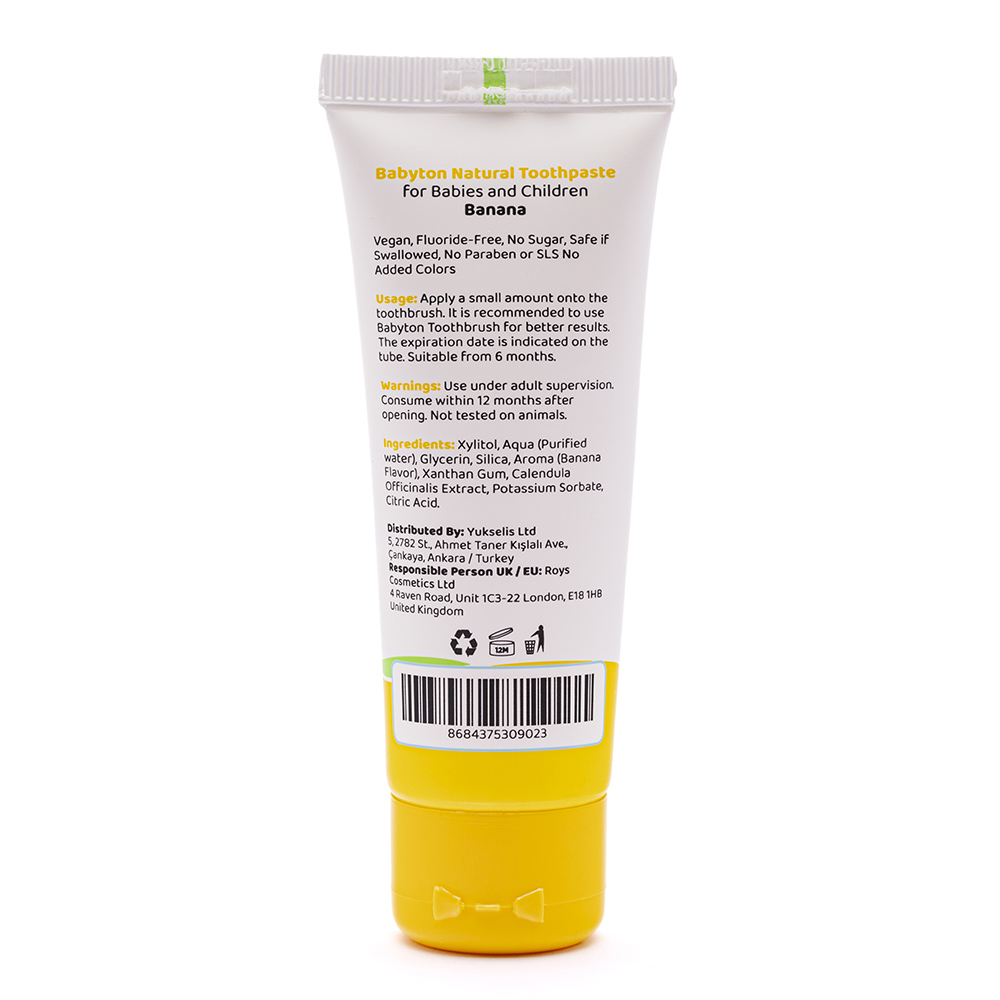 Babyton - Baby & Kids Natural Toothpaste - Banana - 50 gm