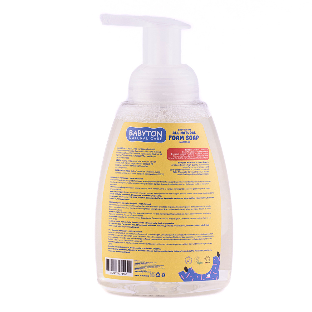 Babyton - Baby & Kids All Natural Foam Soap - 350 ml