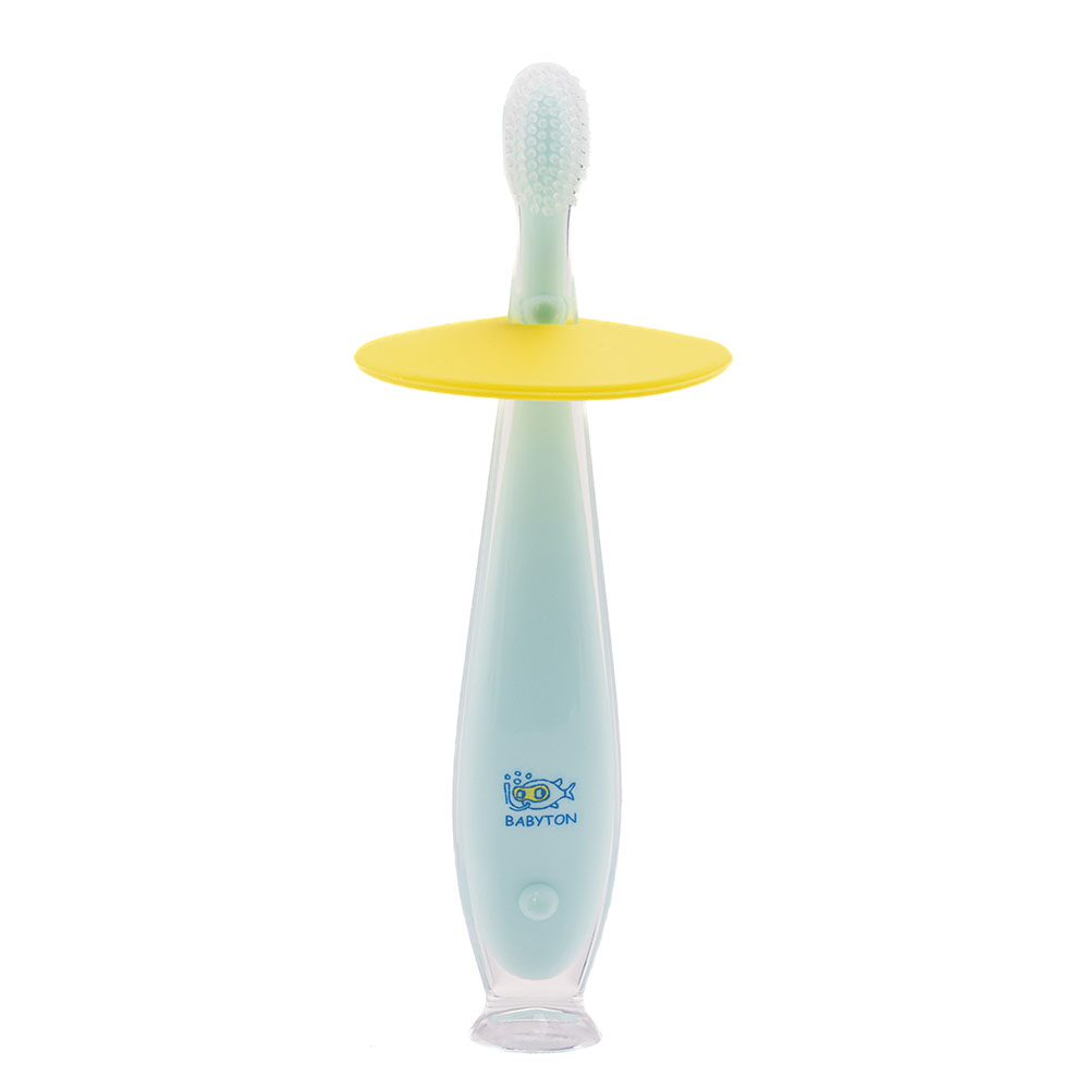 Babyton - Baby Silicone Toothbrush With Safety Shield