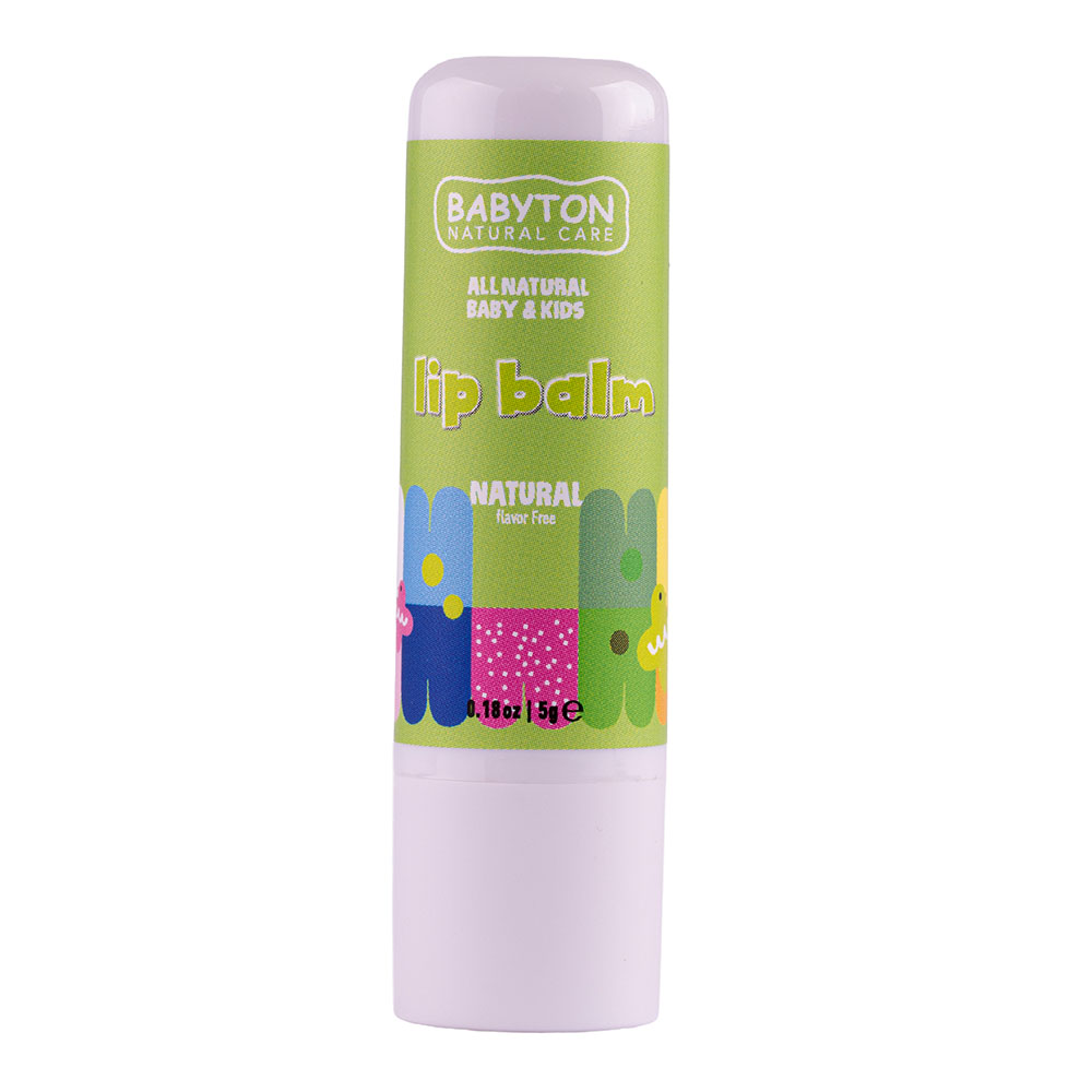 Babyton - All Natural Baby & Kids Lip Balm - Flavor Free - 5 gm