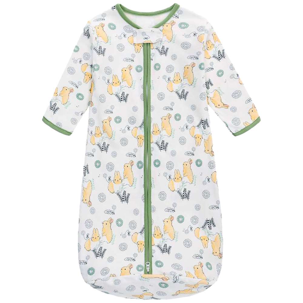 Miracle Baby - Baby 0.5 TOG Long Sleeves Double Zipper Sleeping Sack - Green