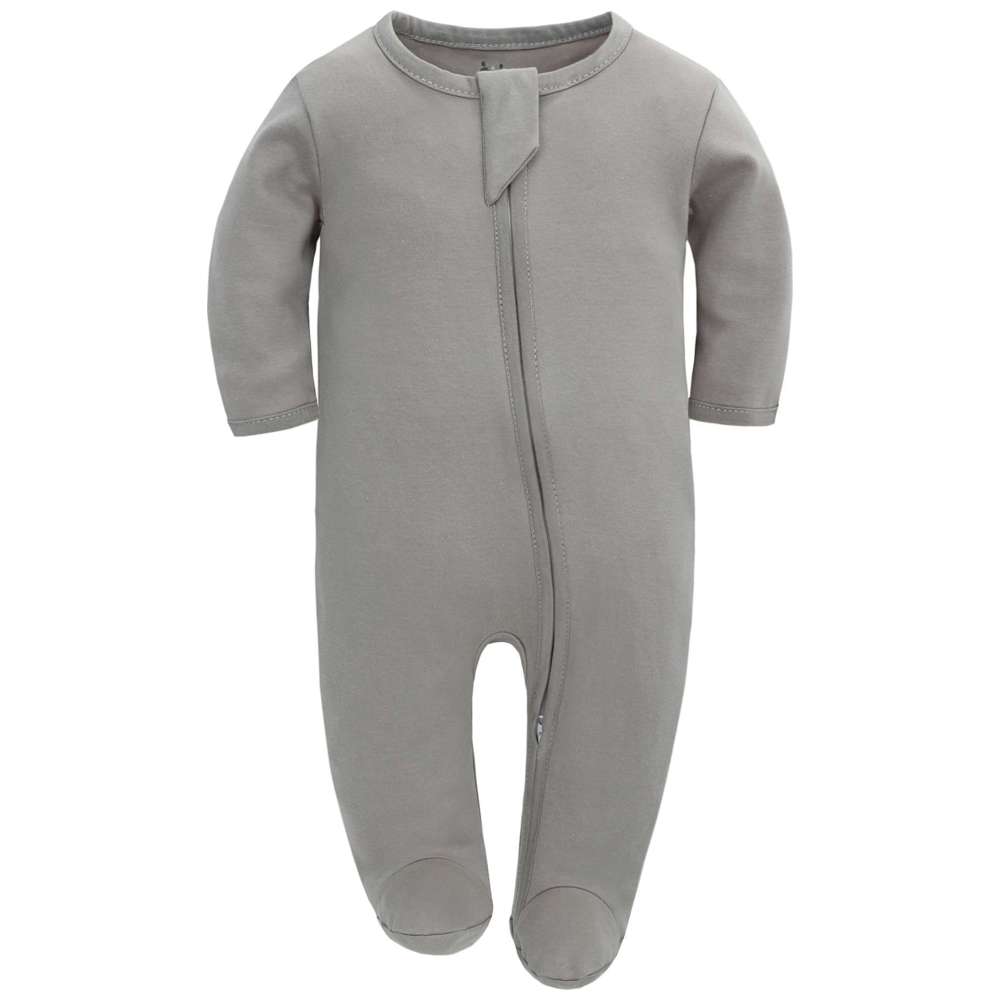Miracle Baby - 3pc-Set - Baby 100% Cotton Long Sleeves Rompers - Grey