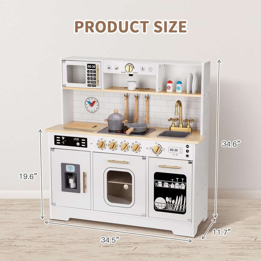 OOOK Kids Kitchen Play Set - White