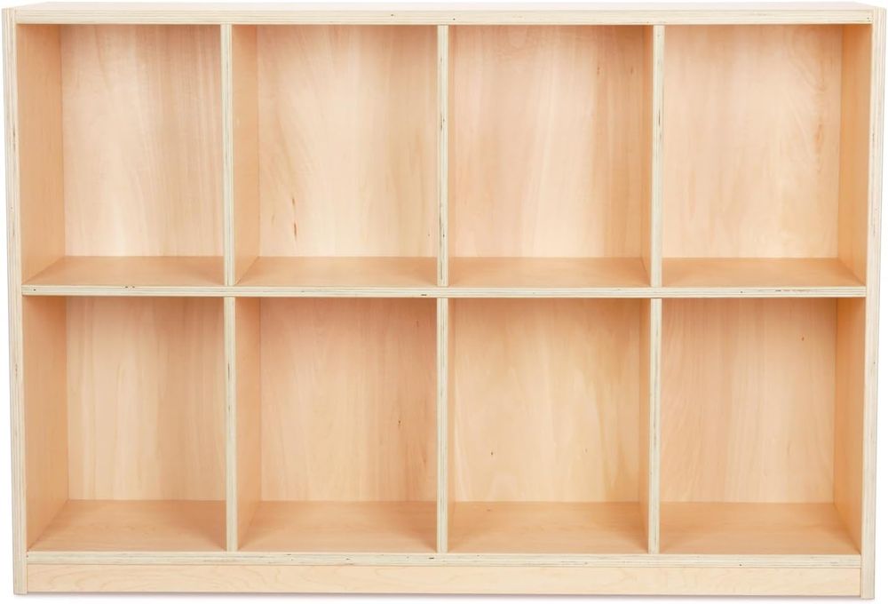 Oook - 8 Compartments Wooden Storage Cubby - Brown