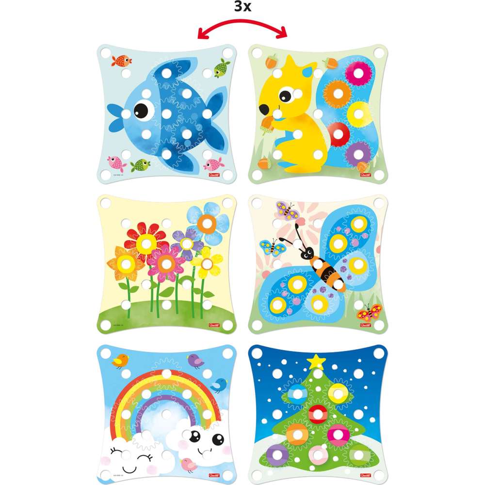 Quercetti Peggy Gears Building Set - 13 Pc Set