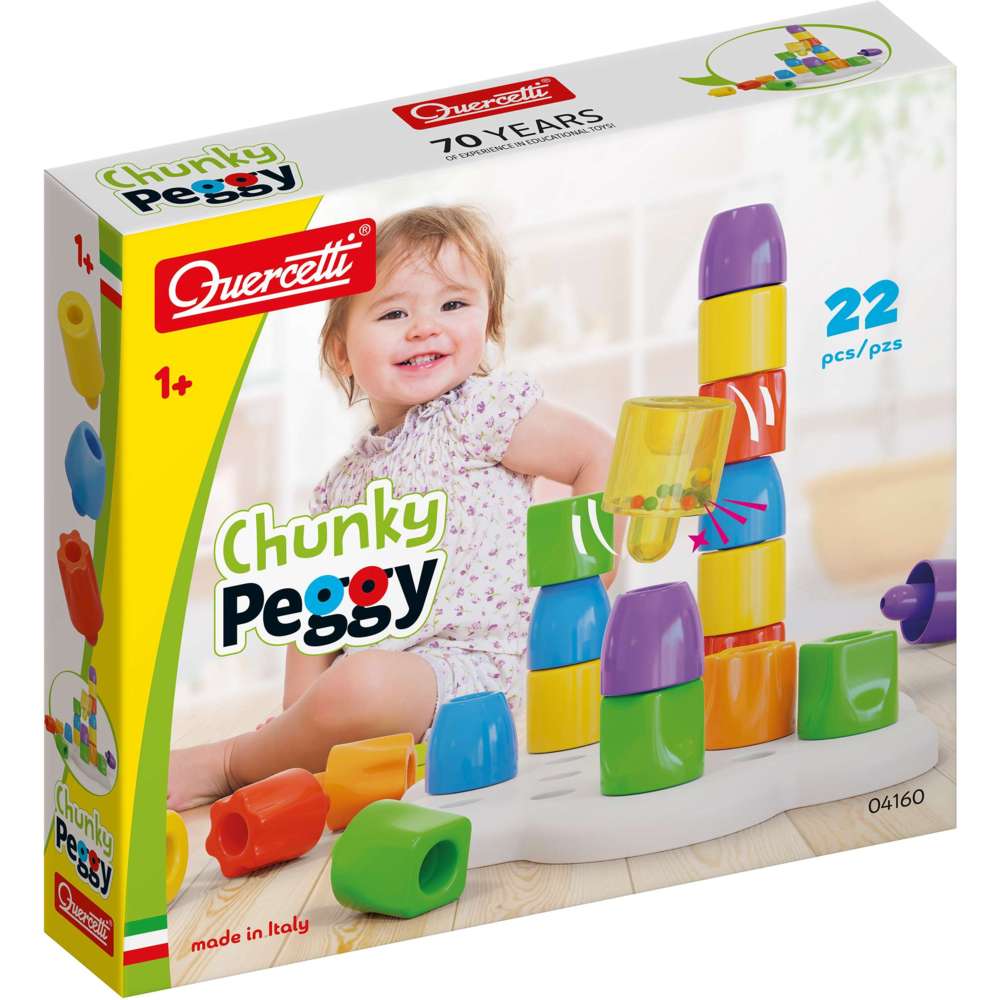 Quercetti Chunky Peggy - 22 Pc Set