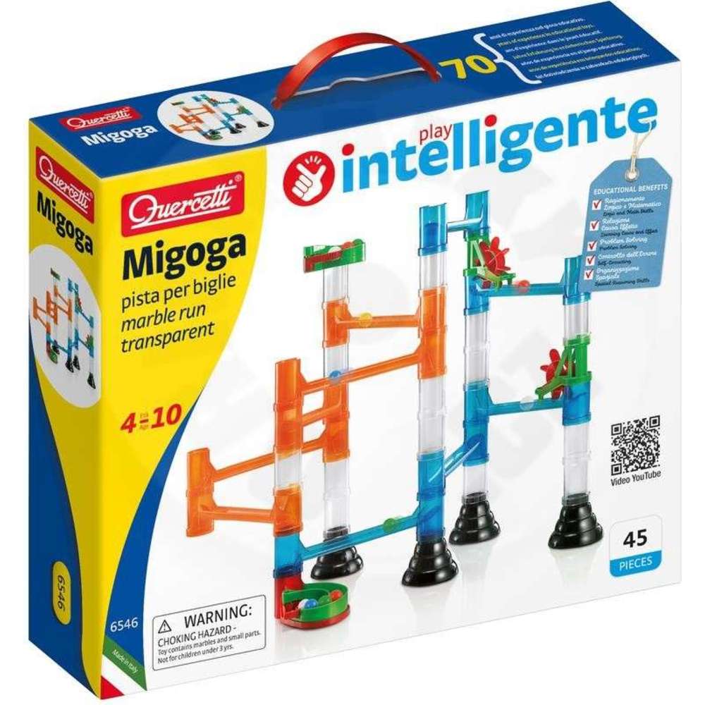 Quercetti Migoga Marble Run Game - 45 Pc Set