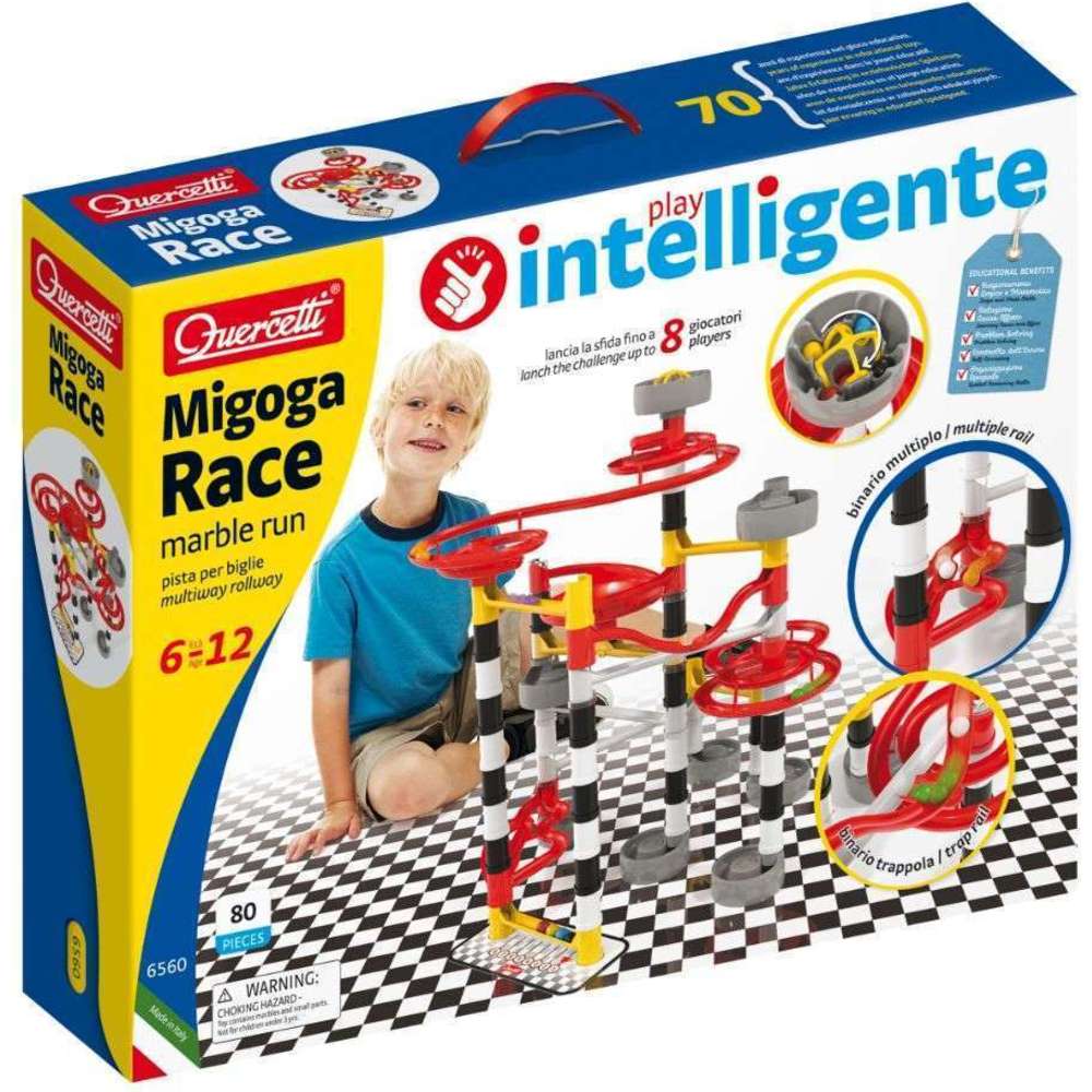 Quercetti Migoga Race Marble Run Game - 80 Pc Set